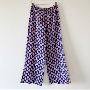 Tysa drawstring lightweight cotton wide leg pants